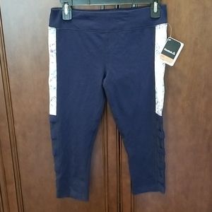 Blue Reebok Mesh Capri Girls Sz XL 16 NEW